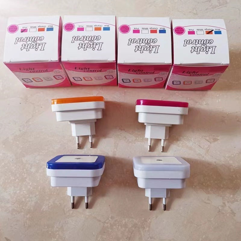 Square LED Night Light Plug-in Smart Light Control Indoor Sensor Bedside Lamp for Bedroom