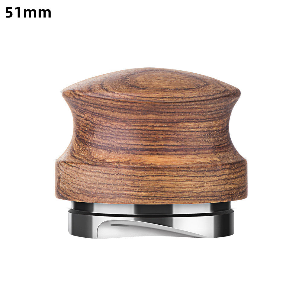 51/53/58mm Coffee Powder Filler Coffee Distributor Adjustable Depth Coffee Tamper Leveler with Walnut Wood Handle Portafilter Accessories