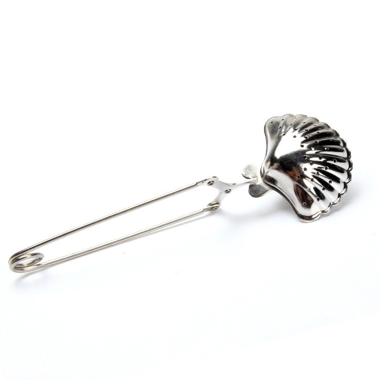 Modern Minimalist Shell Tea Filter With Handle 304 Stainless Steel Tea Leak Tea Filter Tea Maker Tea Compartment