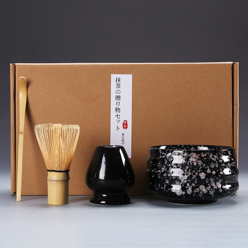 Tea Brush Matcha Brush Hyakumonari Tea Brush Stand Combination Song Dynasty Tea Ordering and Tea Playing Tools Set Japanese Gift Box