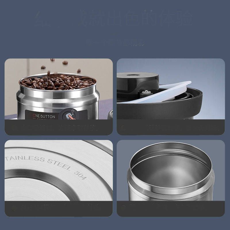 Vacuum Sealed Pot Coffee Bean And Tea Storage Box