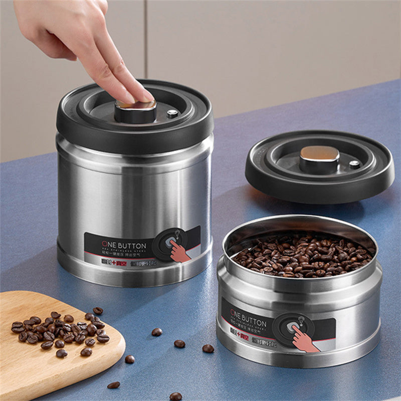 Vacuum Sealed Pot Coffee Bean And Tea Storage Box