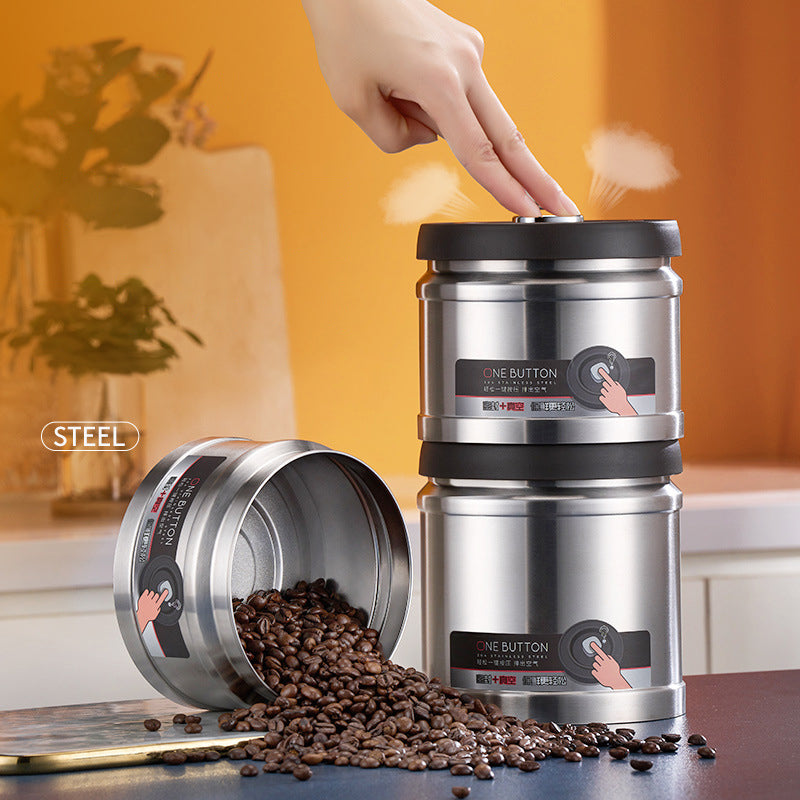 Vacuum Sealed Pot Coffee Bean And Tea Storage Box