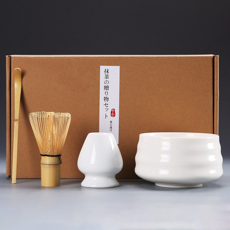 Tea Brush Matcha Brush Hyakumonari Tea Brush Stand Combination Song Dynasty Tea Ordering and Tea Playing Tools Set Japanese Gift Box