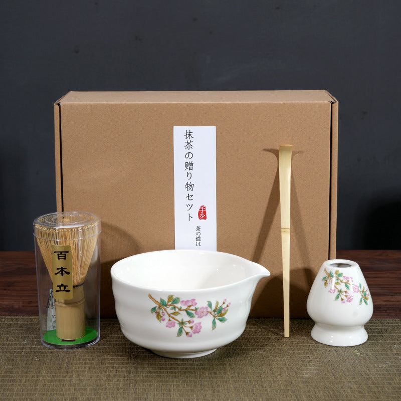 Matcha Bowl Matcha Making Tea Ordering Tool Ceramic Tea Bowl Teacup Blender Matcha Brushing Tea Whisker Set