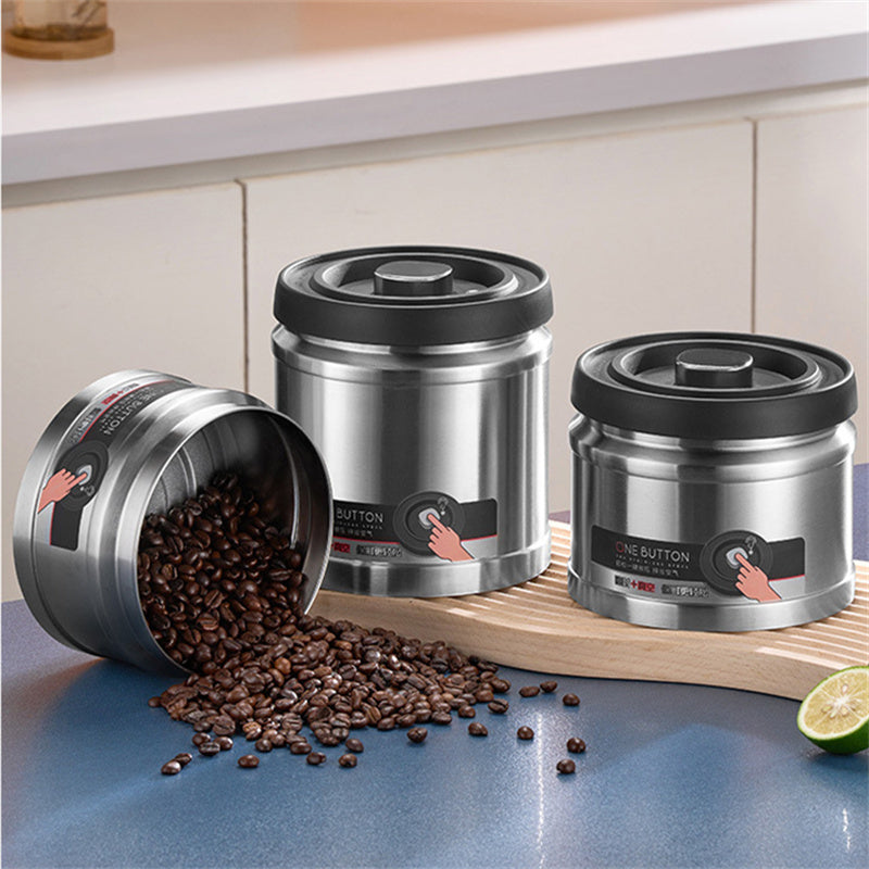 Vacuum Sealed Pot Coffee Bean And Tea Storage Box
