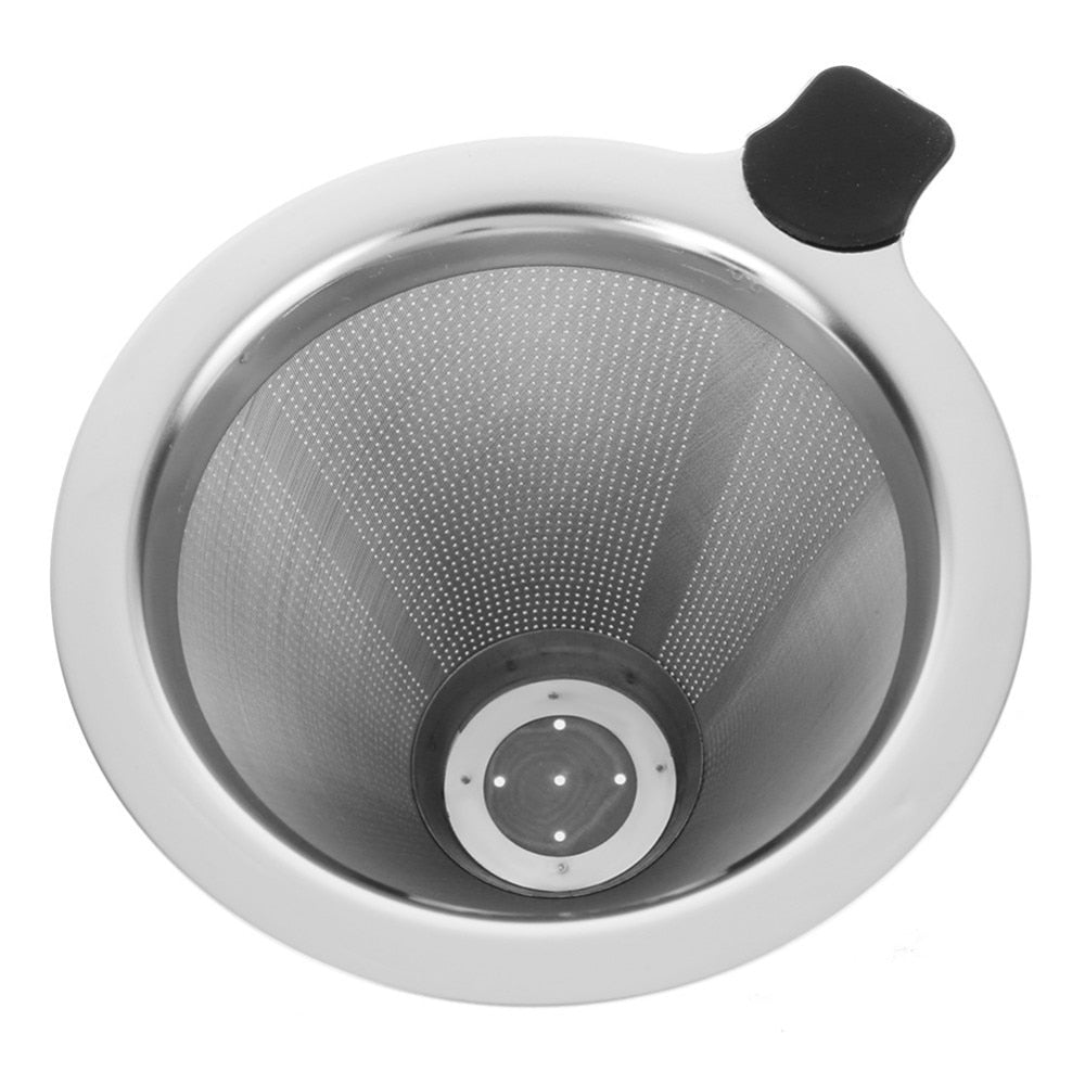 200ml/400ml Paperless Pour Over Coffee Dripper Reusable Stainless Steel Coffee Filter Coffee Brewing Tools