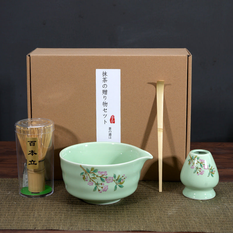 Matcha Bowl Matcha Making Tea Ordering Tool Ceramic Tea Bowl Teacup Blender Matcha Brushing Tea Whisker Set