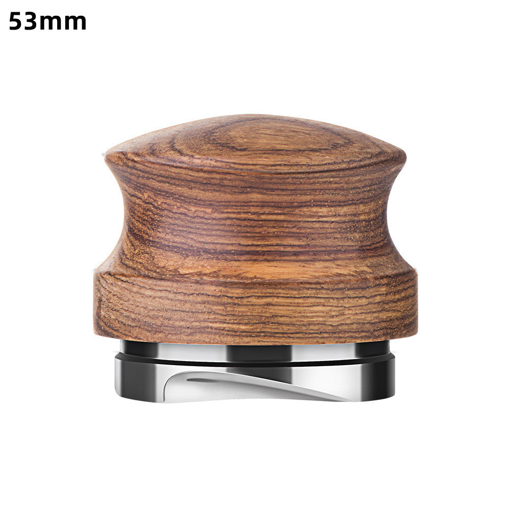 51/53/58mm Coffee Powder Filler Coffee Distributor Adjustable Depth Coffee Tamper Leveler with Walnut Wood Handle Portafilter Accessories
