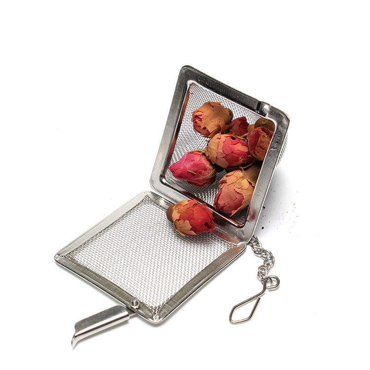 304 Pyramid Mesh Tea Ball Creative Chain Stainless Steel Tea Drain Love Tea Filter Tea Strainer