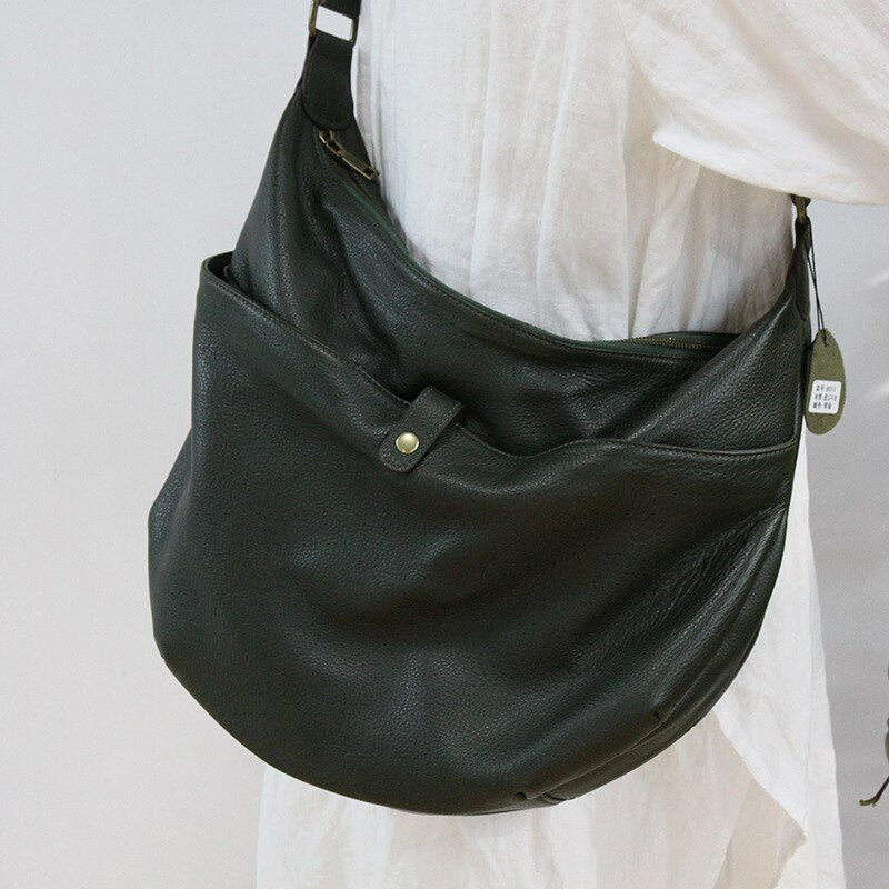 Genuine Leather Bags New Ladies Bags European and American Fashion Large Capacity Shoulder Casual Bags Messenger Bags
