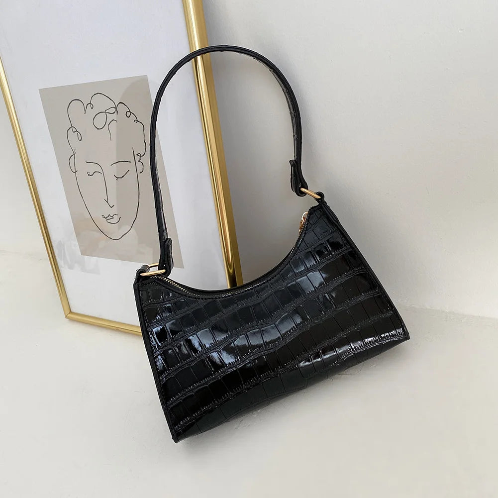Exquisite Bag Retro Casual Women Totes Shoulder Bags Female Leather Solid Color Chain Handbag