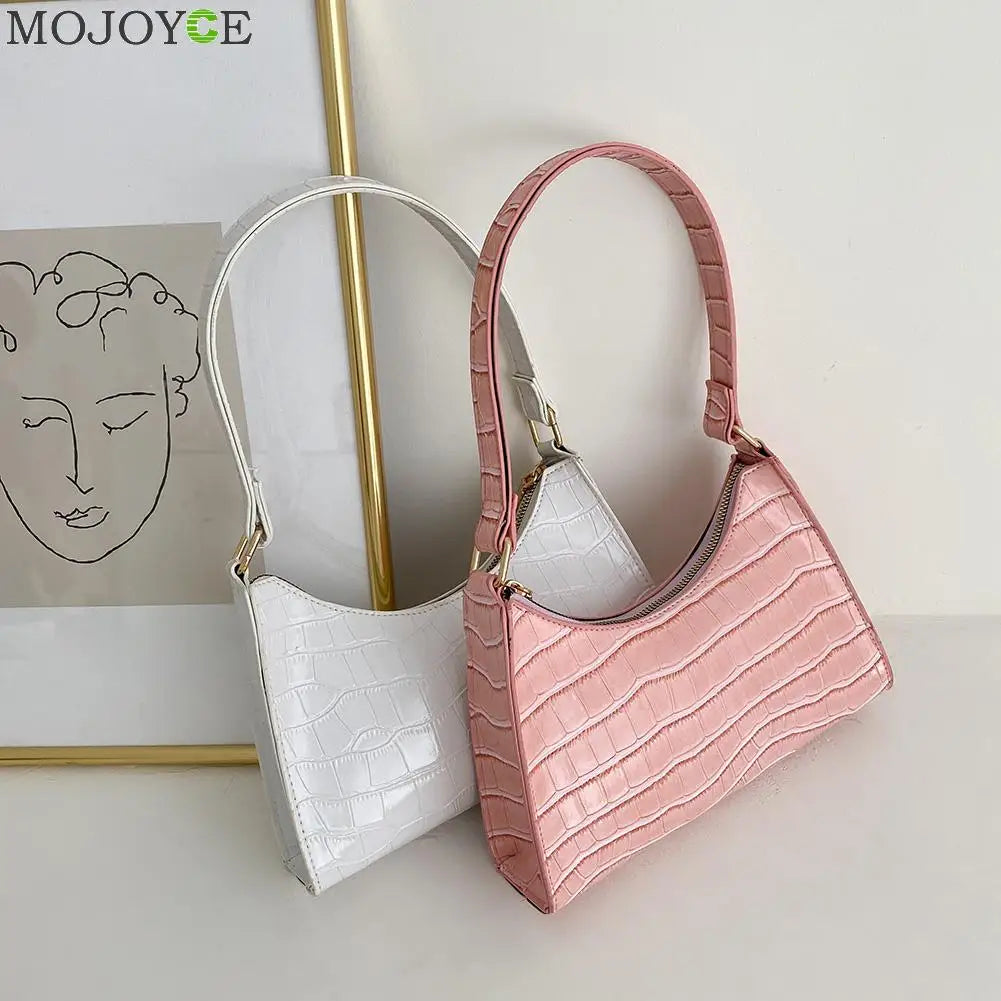 Exquisite Bag Retro Casual Women Totes Shoulder Bags Female Leather Solid Color Chain Handbag