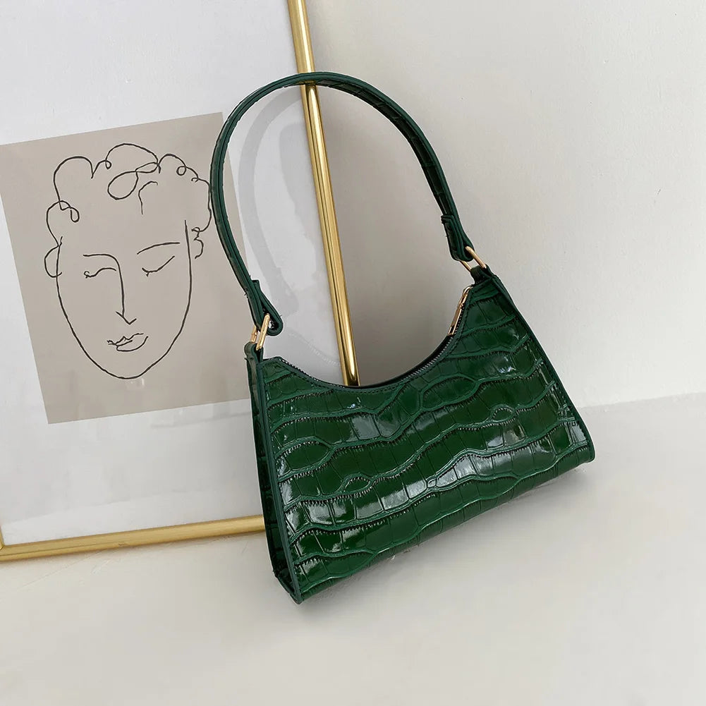 Exquisite Bag Retro Casual Women Totes Shoulder Bags Female Leather Solid Color Chain Handbag