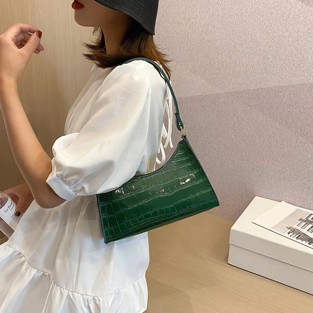 Exquisite Bag Retro Casual Women Totes Shoulder Bags Female Leather Solid Color Chain Handbag