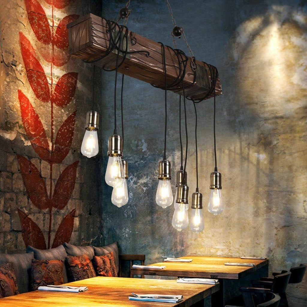 Wood Hanging Multi Chandelier