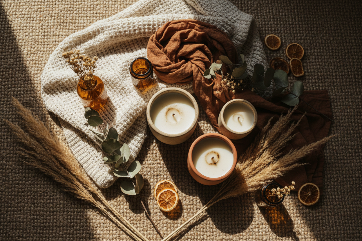 Warm Lifestyle Flat Lay Banner